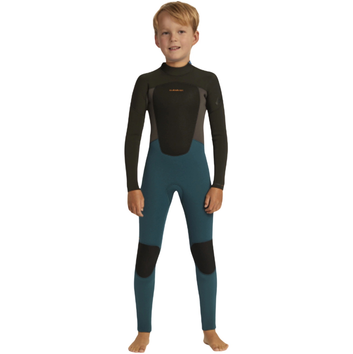 2026 Quiksilver Junior Prologue 4/3mm Back Zip Wetsuit EQKW103014 - Midnight Turquoise